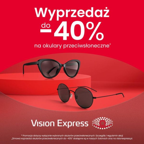 grafika prezentująca wyprzedaż zimowych okularów przeciwsłonecznych